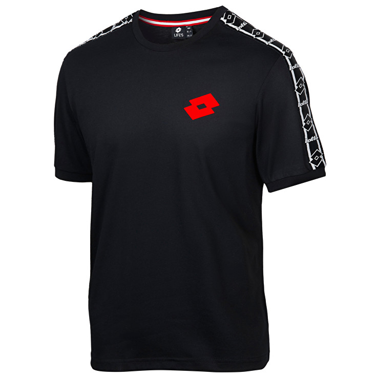 Lotto Athletica Classic Ii Js Camisetas Hombre - Negras - Colombia JMCQRLS-87